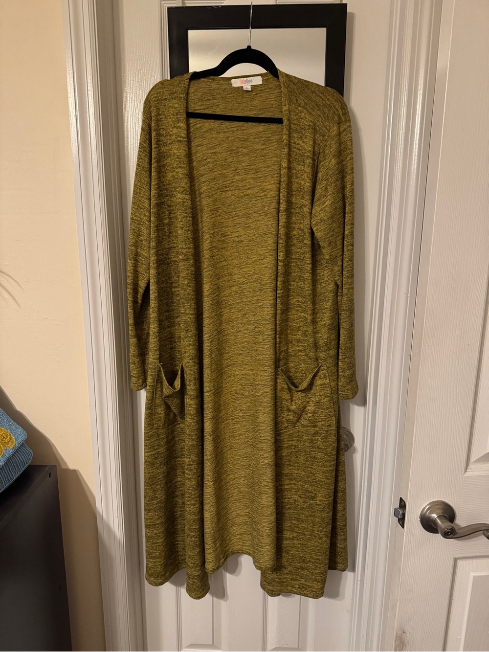 LuLaRoe Yellow and Black  Heathered Open Cardigan